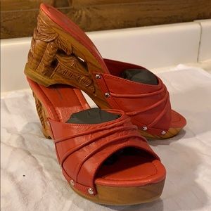 Lucky Lou Shoes Rockabilly Slip On Wedged Sandals